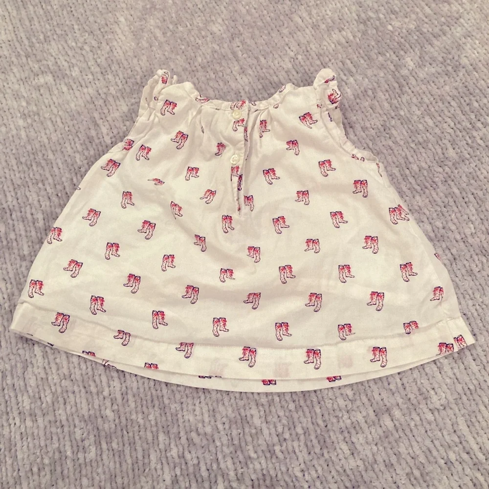 Paddington Bear for baby Gap‎ Top Blouse Boot Print 3-6 months
